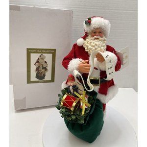 Windy Hill Collection 12" Fabric Mache Toy Bag Santa 121024 - NEW in Box